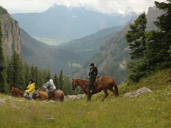 Surrounded by National Parks and beauty.  Schedule a horseback ride!