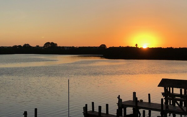 This is your morning view. Beach access is right across the street. 
