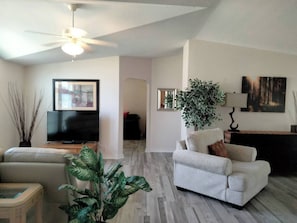 Living room with flat screen TV