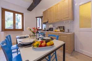 Kitchen and dining area