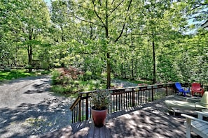 View of front garden, sunrise side