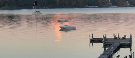 sunset on the lake