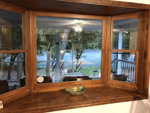 The Bay Window from the Kitchen has a Magnificent View of the White River