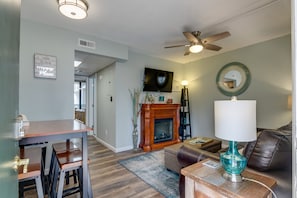 New flooring and furniture.  First floor just steps from the elevator