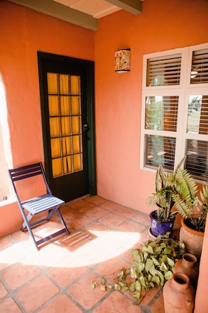 Front Porch & Entry door with keyless entry code