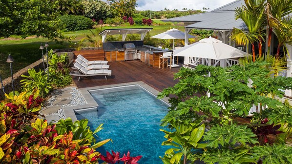 Kukuiula Makai Cottage #27 - Swimming Pool, BBQ Pavilion & Pool Deck - Parrish Kauai