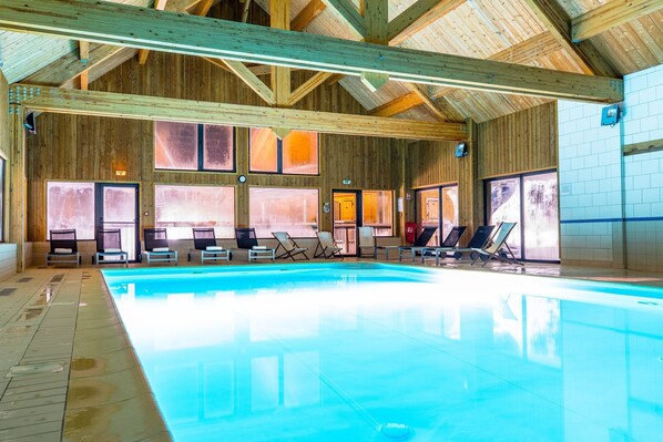 Spend time with family and friends in the indoor pool.