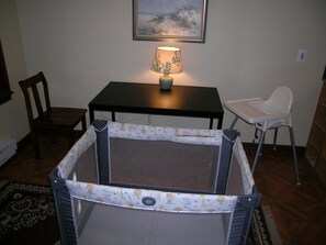 A pack n play playpen.