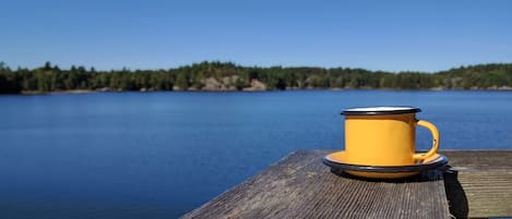 Crow Bay Cottage. Enjoy your morning coffee with a view.