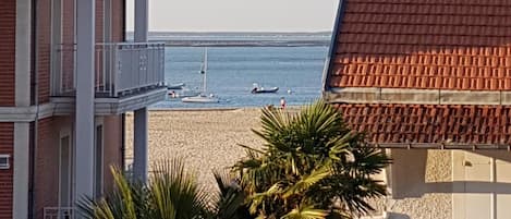 Vue depuis le balcon-terrasse : un peu zoomée, mais la vue est bien celle-ci