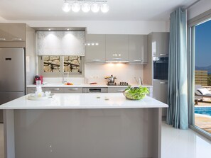 Fully equipped open kitchen in new brand villla Crystal