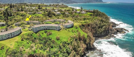 Aerial View towards Hanalei Bay