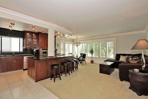 Spacious Floor Plan with the Kitchen Open to the Living & Dining Areas.