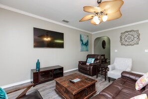 Open concept living area with ample natural light