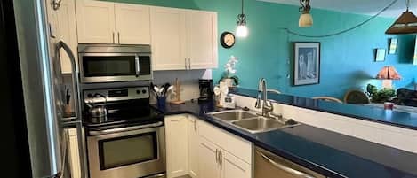 Newly renovated kitchen with new appliances
