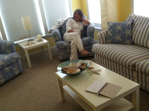 Jayne welcomes you to come and relax at our beautiful condo by the sea!