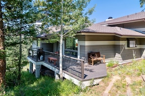 Porch, Fireplace, Indoors, Patio, Tree