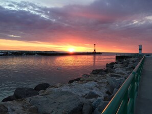 Winter sunset. 