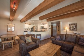 Indoors, Room, Living Room, Flooring, Hardwood