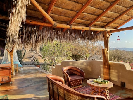The veranda and lounge area.