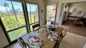 Dining room with a view of the ocean