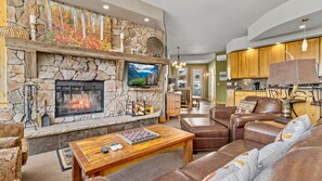 Furniture, Indoors, Living Room, Fireplace, Couch