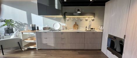 L - Shape kitchen with high quality appliances