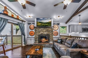 Furniture, Indoors, Living Room, Fireplace, Home Decor