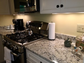 All appliances are high end, including a gas stove!
