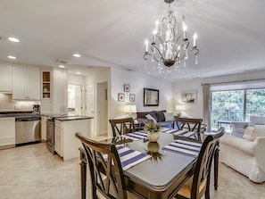 Dining Area with Seating for Four at 1715 Bluff Villa