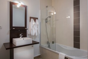 Get ready for your day in the bathroom.