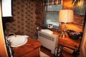 Full Bathroom #2 off kitcheen and 3rd Bedroom. On second floor.