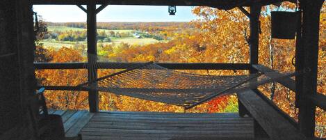 autumn colors seen from the porch