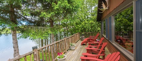 Deck on Moose Cabin over Lake Colby