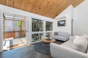 Living room with reverse cycle air conditioning