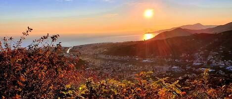 sunset over Portofino