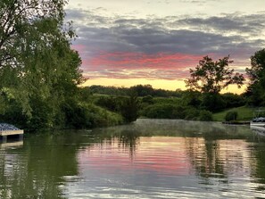 Spectacular sunsets on our quiet cove.