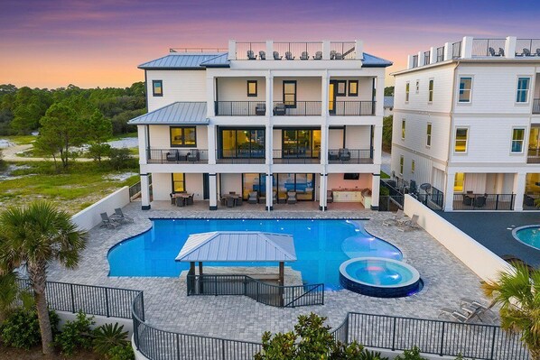 Dune It Up - Pet-Friendly Vacation Rental House with Game Room, Elevator, Golf Cart, Private Pool & Hot Tub and Beach Views from Balcony in Dune Allen Beach, Florida - Five Star Properties Destin/30A