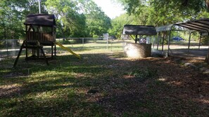 Large fenced yard