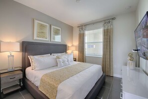 Beautiful Third King Bedroom w/Upgraded Furniture & Bedding and Wall Mounted Flat Scree TV