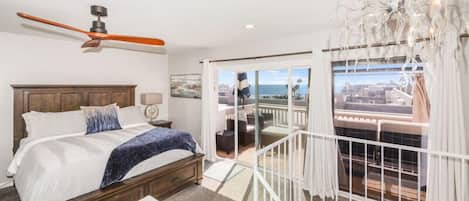 Master Suite with beautiful ocean views, lots of light, and large patio.