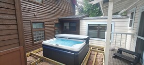 Shared high end hot tub
