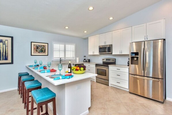 Beautiful Kitchen with Barstools