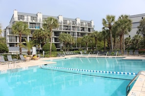 Large mineral pool and all new pool furniture (2025) just an elevator ride away.