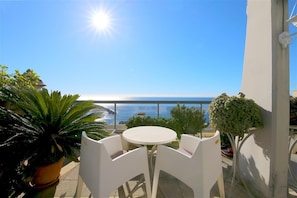 Table for two on the lovely terrace with sea views