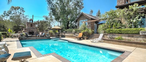 Pool / Spa and Large Outside Wood Burning Fireplace