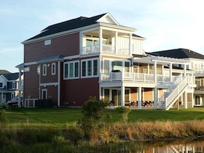 Back of house view from golf course