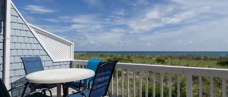 Panoramic ocean views from upper deck