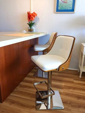 Get comfy with these great stools.  Working at the island is a great option!