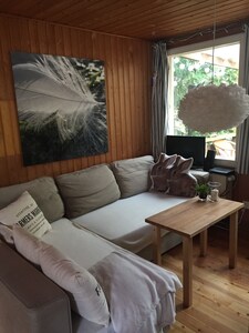 Acogedora casa de vacaciones en estilo danés con vista al lago